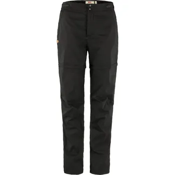 Dámské oblečení kalhoty turistické dámské FJÄLLRÄVEN Abisko Hike Zip-off Trs W, Black - 44
