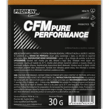 Fitness strava Prom-In CFM Pure Performance 30 g mléko s medem a skořicí