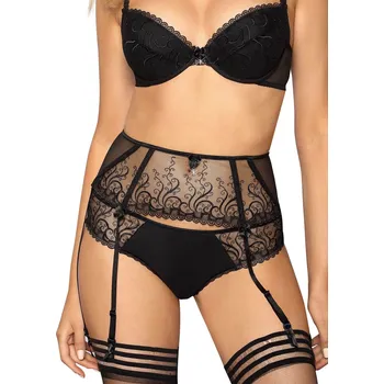 Podvazkový pás Podvazkový pás Róža ANUK v černé barvě, VELIKOST XL