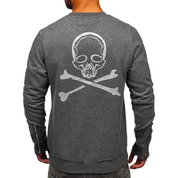 Pánská mikina Grafitová pánská mikina bez kapuce s potiskem Bolf MF2014 - S