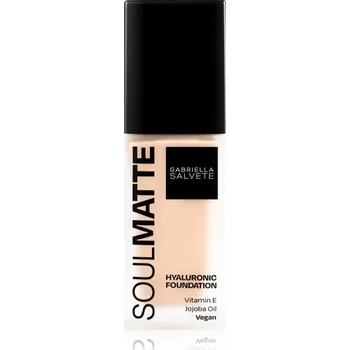 Přípravek na tvář Gabriella Salvete SoulMatte Hyaluronic Foundation dlouhotrvající make-up s matným efektem odstín 02W Ivory Warm 30 ml