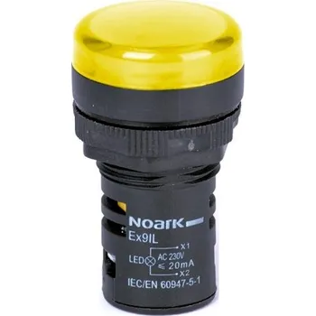 Noark 105476 Ex9IL 2R y 48V AC/DC Signálka se zaoblenou hlavicí, rezistivní, žlutá, 48VAC/DC (Ex9IL 2R y 48V AC/DC)