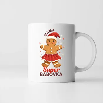 Žertovný předmět Máma - super bábovka - hrnek s potiskem