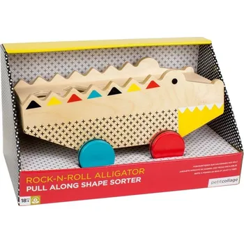 Dřevěná hračka Petit Collage Dřevěný aligátor 2v1