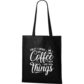 DOBRÝ TRIKO Bavlněná taška s potiskem Coffee Barva: Černá