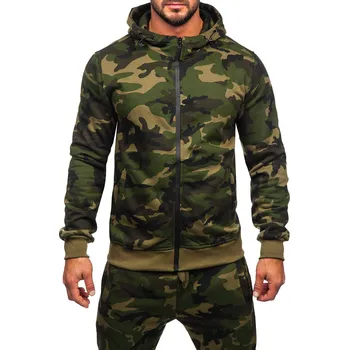 Khaki pánská tepláková souprava s kapucí Bolf 8B159 - XL