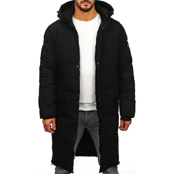 Černá pánská dlouhá prošívaná zimní bunda Bolf 91M9912 - S/48