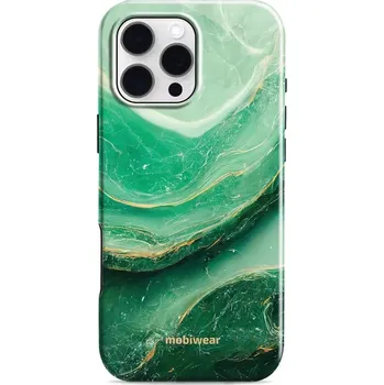 Pouzdro na mobilní telefon Odolný obal Mobiwear Elite Pro - Apple iPhone 16 Pro Max - EP38E Zelený mramor (Odolné pouzdro, obal kryt Mobiwear Elite Pro - maximální ochrana mobilu, zesílené hrany, přesné výřezy, pohodlné držení, odolná grafika, kvalitní materiály)