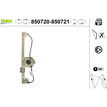 Stahovačka okna Zvedací zařízení oken VALEO 850720