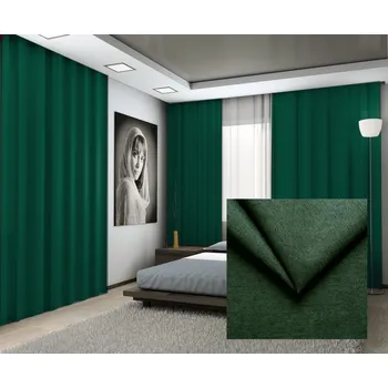 Závěs Hotový závěs ENJOY s tunýlkem, tmavě zelený č. 42, 145 x 245 cm