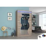 Posuvná skříň se zrcadlem a osvětlením LED OSWALD 120