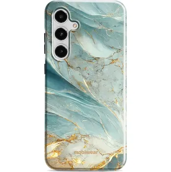 Pouzdro na mobilní telefon Odolný obal Mobiwear Elite Pro - Samsung Galaxy S24 FE - EP34E Zelenkavý a zlatavý mramor (Odolné pouzdro, obal kryt Mobiwear Elite Pro - maximální ochrana mobilu, zesílené hrany, přesné výřezy, pohodlné držení, odolná grafika, kvalitní materiály)