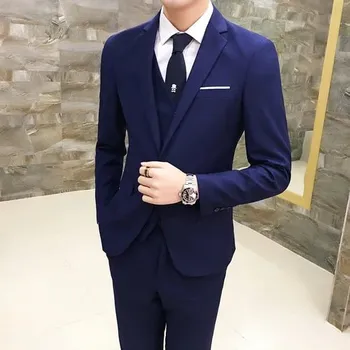 Pánský formální oblek MC119 Velikost: L, Barva (Varianta): 1 knoflík Navy