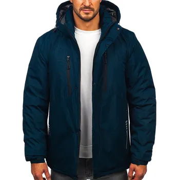 Pánský kabát Inkoustová pánská zimní bunda Bolf 22M321 - XL