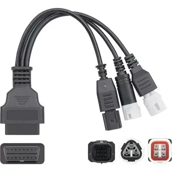 Autodiagnostika YAMAHA 3 pin + 4 pin + EURO 5 6 pin redukce OBD2 motocykl (diagnostika yamaha)