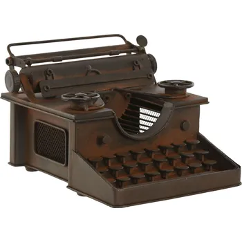 Vánoční dekorace Dekorace Home ESPRIT Vintage Psací stroj Kov Bronzová (15 x 12 x 18 cm)