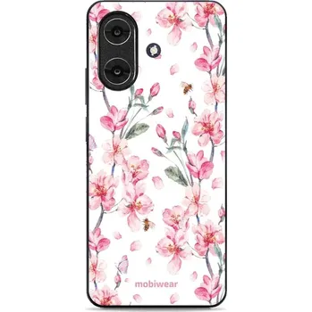 Pouzdro na mobilní telefon Lesklý kryt Mobiwear Glossy - Realme Note 60 - G033G - Růžové květy (Prémiové lesklé pouzdro, obal, kryt Mobiwear Glossy na mobil Realme Note 60 - G033G - Růžové květy, materiál Plast + TPU silikon - krytí po všech stranách, neošoupatelný potisk, tenké)