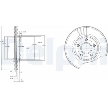 Brzdový kotouč Brzdový kotouč DELPHI BG3826