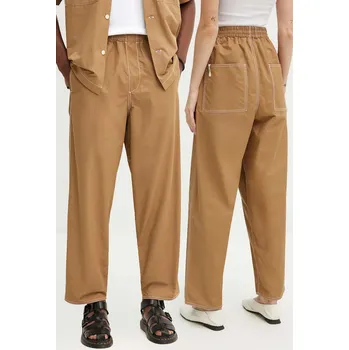 Dámské kalhoty Kalhoty Sunnei béžová barva, jednoduché, high waist, RTWXBOT001 80X, vel. XS