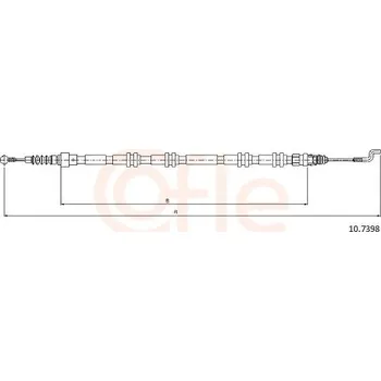 Brzdový systém Tažné lanko, parkovací brzda COFLE 10.7398
