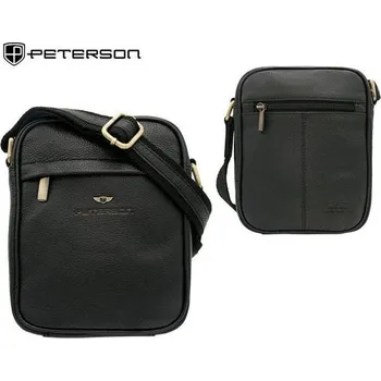 Klasická kožená taška v černé barvě