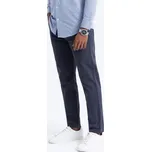 Ombre Clothing Jedinečné tmavě modré pánské kalhoty V4 PACP-0151