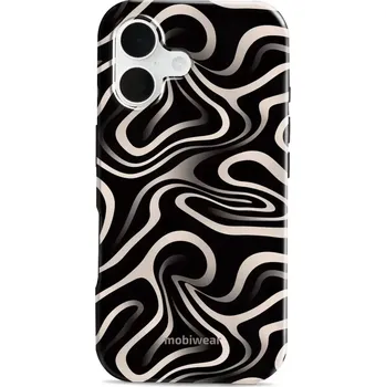 Pouzdro na mobilní telefon Odolný obal Mobiwear Elite Pro - Apple iPhone 16 - EA68E Vlnky a linky (Odolné pouzdro, obal kryt Mobiwear Elite Pro - maximální ochrana mobilu, zesílené hrany, přesné výřezy, pohodlné držení, odolná grafika, kvalitní materiály)