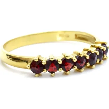 Prsten Stříbrný prsten s českým granátem Laurena - 62, Zlacení