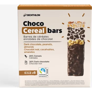 DECATHLON Cereální arašídovo-mandlové tyčinky s polevou 6 ks