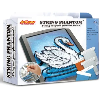 kreativní sada Creatoys Vyplétaný obrázek-labuť