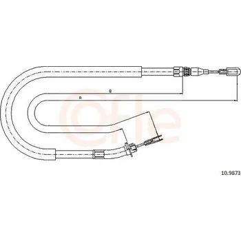 Auto-moto Tažné lanko, parkovací brzda COFLE 10.9873