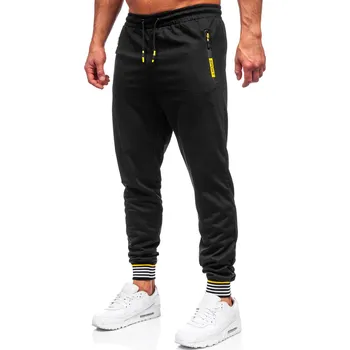 Pánské kalhoty Černé pánské jogger kalhoty Bolf K10332 - 2XL