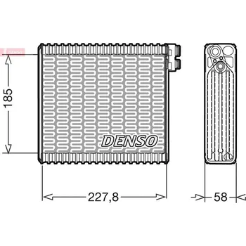 Výparník klimatizace Výparník, klimatizace DENSO DEV09011