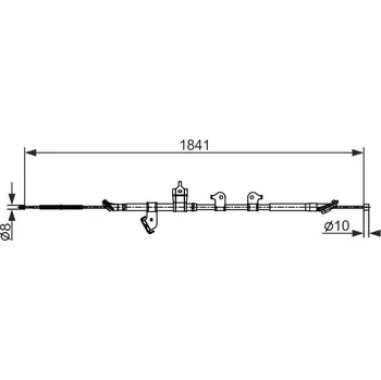 Lanko parkovací brzdy Tažné lanko, parkovací brzda BOSCH 1 987 482 568