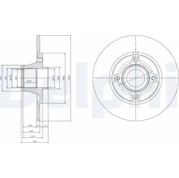 Brzdový kotouč Brzdový kotouč DELPHI BG9033RSC