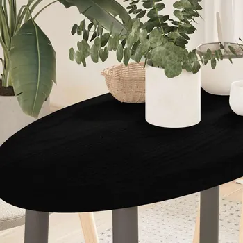 Konferenční stolek vidaXL Stolní deska 80x40x4 cm masivní dub oválný [4009049] Barva: tmavě hnědá