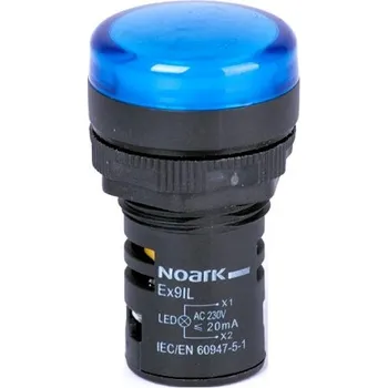 Noark 105472 Ex9IL 2R b 36V AC/DC Signálka se zaoblenou hlavicí, rezistivní, modrá, 36VAC/DC (Ex9IL 2R b 36V AC/DC)