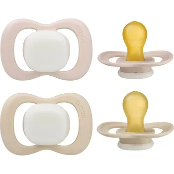 dudlíky B-BOX Dudlíky z přírodního kaučuku 6m+, 2ks - GLOW blush/latte Blush/latte