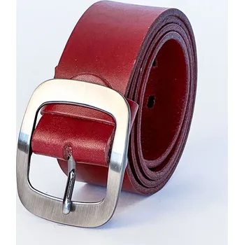 Opasek Dámský kožený pásek DM-3,5-24-012 bordó, Obvod pasu / celková délka pásku 90cm