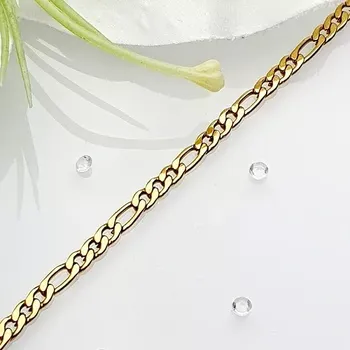 Náramek Pánský náramek ocelový - zlatý