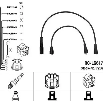 Zapalovací kabel Sada kabelů pro zapalování NGK 7286