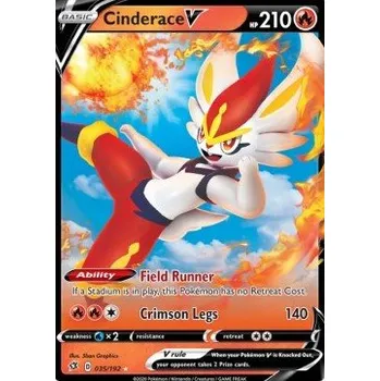 Karetní hra Pokémon RCL 035/192 Cinderace V - Rebel Clash
