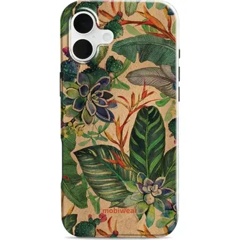 Pouzdro na mobilní telefon Odolný obal Mobiwear Elite Pro - Apple iPhone 16 Plus - EP05E Sukulenty (Odolné pouzdro, obal kryt Mobiwear Elite Pro - maximální ochrana mobilu, zesílené hrany, přesné výřezy, pohodlné držení, odolná grafika, kvalitní materiály)