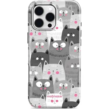Pouzdro na mobilní telefon Odolný obal Mobiwear Elite Pro - Apple iPhone 16 Pro Max - E099E Kočičky (Odolné pouzdro, obal kryt Mobiwear Elite Pro - maximální ochrana mobilu, zesílené hrany, přesné výřezy, pohodlné držení, odolná grafika, kvalitní materiály)