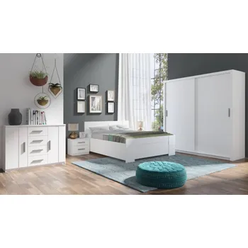 Ložnicová sestava Gib Ložnicová sestava Filip Barevné provedení: Dub zlatý, Barva záhlavku: záhlavek - šedá