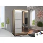 Posuvná skříň se zrcadlem a osvětlením LED NICEA 120