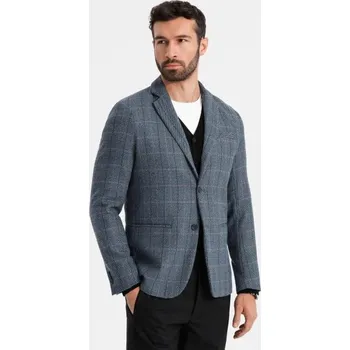 Ombre Clothing Trendy sako v grafitovém provedení V1 BLZB-0119