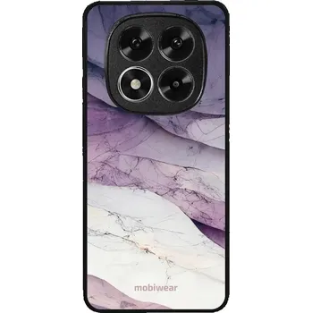 Pouzdro na mobilní telefon Lesklý kryt Mobiwear Glossy - Xiaomi Redmi Note 14 Pro 5G - G028G - Bílý a fialový mramor (Prémiové lesklé pouzdro, obal, kryt Mobiwear Glossy na mobil Xiaomi Redmi Note 14 Pro 5G - G028G - Bílý a fialový mramor, materiál Plast + TPU silikon - krytí po)