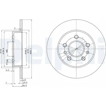 Brzdový kotouč Brzdový kotouč DELPHI BG2696