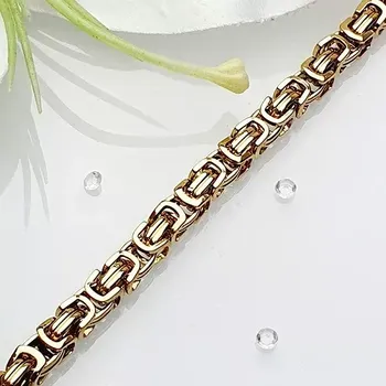 Náramek Pánský ocelový náramek - zlatý